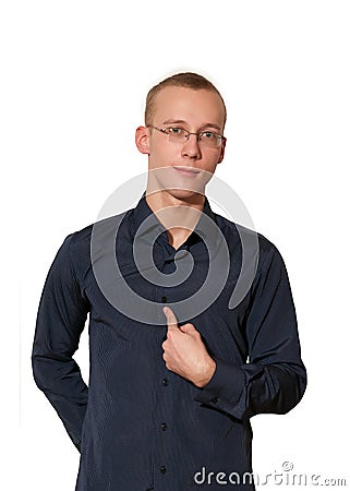 Young man in shirt Stock Photo