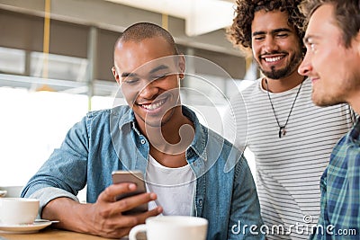 Young man using smartphone Stock Photo