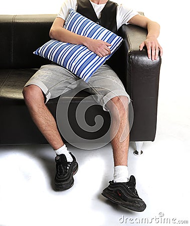 Young man wearing black Nike Air Max 97 shoes Editorial Stock Photo