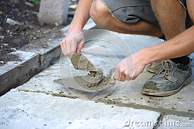 Young man working Stock Photo