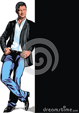 Young manager Vector Illustration