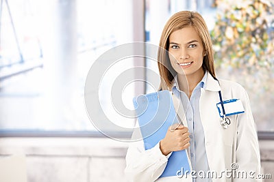 Young medical student smiling in office Stock Photo