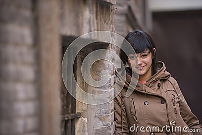 Young modern looking woman Stock Photo