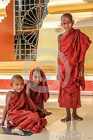 Young Monks - Nay Pyi Taw Editorial Stock Photo