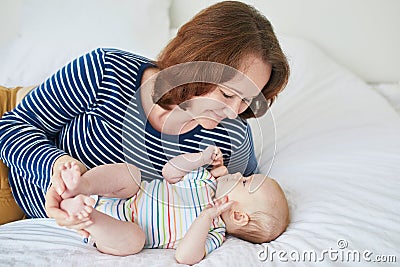 Young mother bonding with her adorable daughter Stock Photo