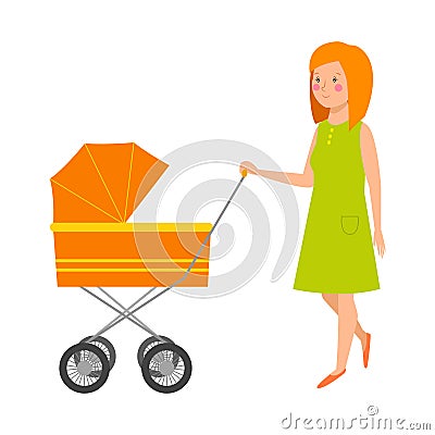 Young mother vector character Vector Illustration