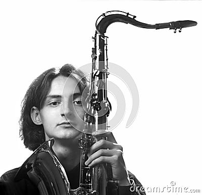 Young musician Stock Photo