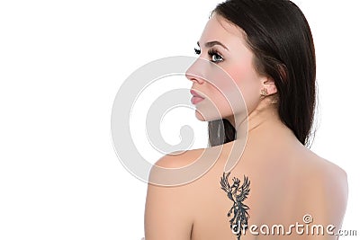 Young naked brunette Stock Photo