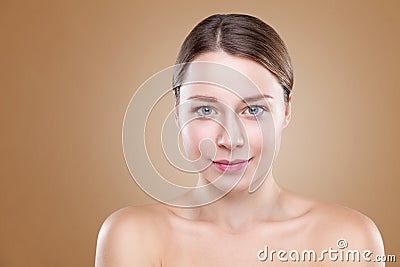 Young natural woman with great skin complexion Stock Photo