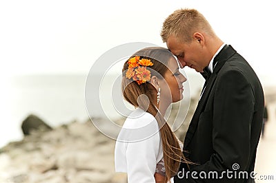 Young newlyweds Stock Photo