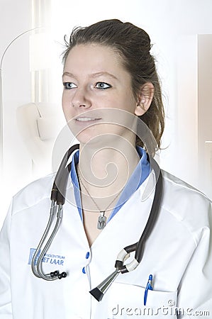 Young nurse with Stethoscope Stock Photo