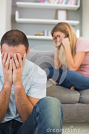 Young ouple having difficulties Stock Photo