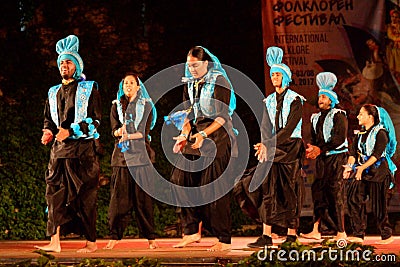 Traditional young people dancers Indian culture Editorial Stock Photo