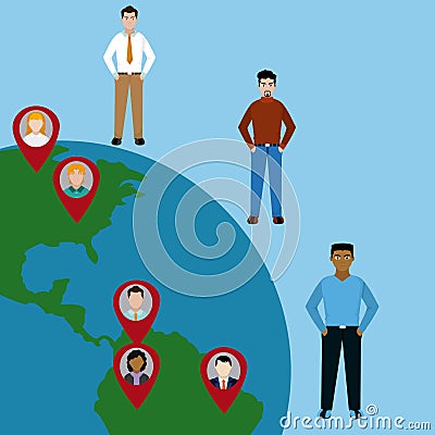 Diversity around the world Vector Illustration