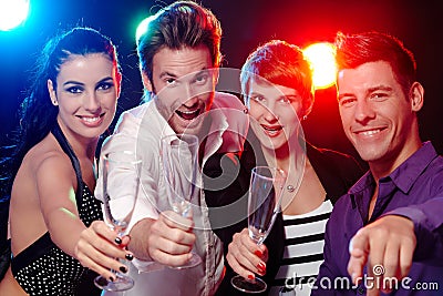 Young people having fun in nightclub Stock Photo