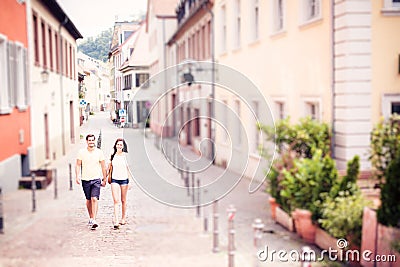 Young People Having A Good Day Out In The City Stock Photo