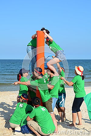 Young people playing a team sport game Editorial Stock Photo