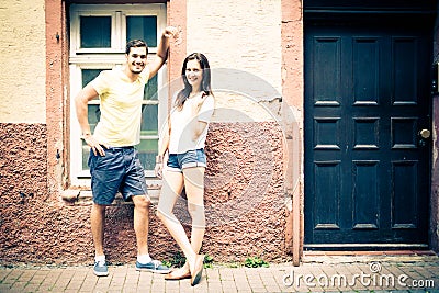 Young People Posing In The Street Stock Photo