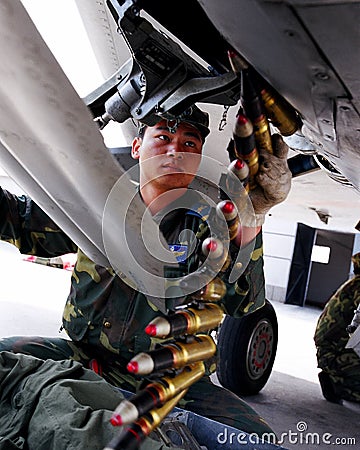 A young people's liberation army air force fighter to fighter air play Editorial Stock Photo