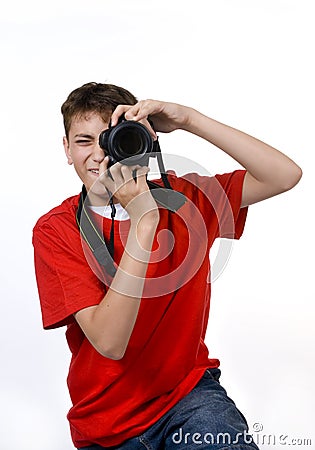 Young Photographer Stock Photo