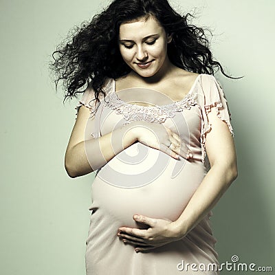 Young pregnant woman Stock Photo