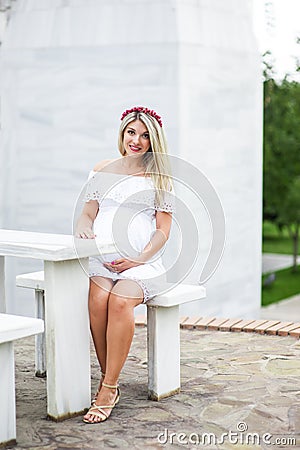 Young pregnant woman. Stock Photo