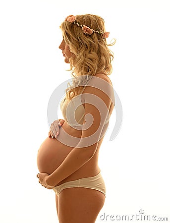 Young pregnant woman Stock Photo