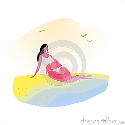 pregnant 5 Vector Illustration