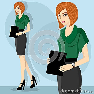 Career Woman Vector Illustration