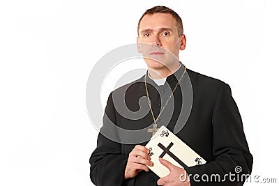 Young priest Stock Photo