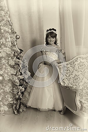 Young Princess vintage photo Stock Photo