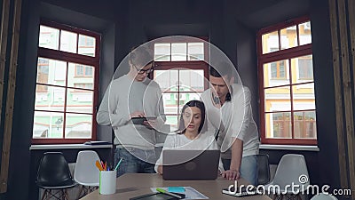 Young professional business development team Stock Photo