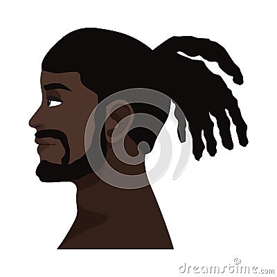 young rasta man character Vector Illustration