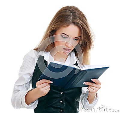 Young reading woman Stock Photo