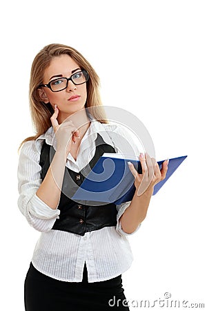 Young reading woman Stock Photo