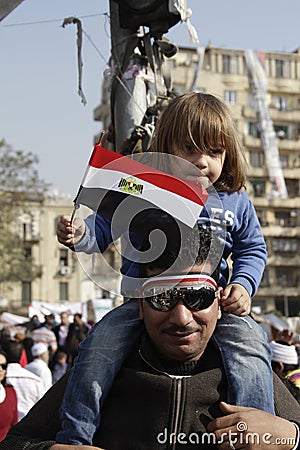 Young Rebel - Egyptian Revolution Editorial Stock Photo