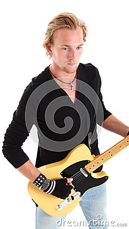 Young rocking man Stock Photo