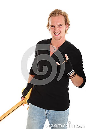 Young rocking man Stock Photo