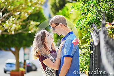 Young romantic couple having a date in San Francisco Stock Photo