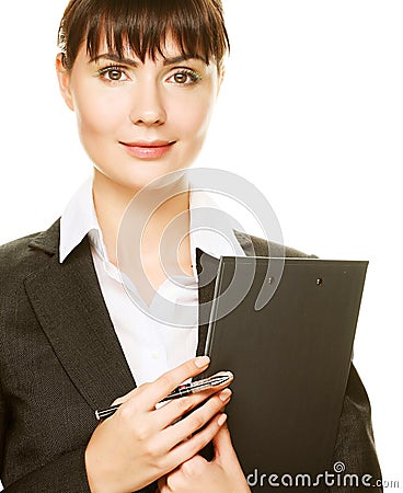 Young secretary taking notes Stock Photo