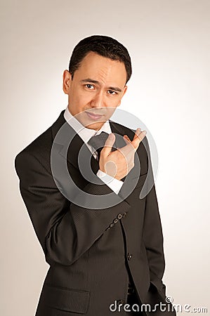 Young selfconfident businessman in a suit Stock Photo
