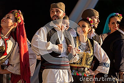 Young Serbian dancers in traditional costume Editorial Stock Photo