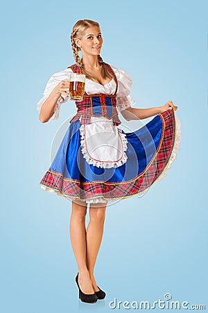 Young Oktoberfest woman Stock Photo