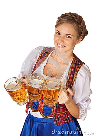 Young Oktoberfest woman Stock Photo