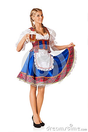 Young Oktoberfest woman Stock Photo