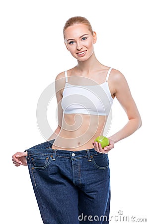 Young slim woman Stock Photo