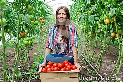Young smiling agriculture women worker Stock Photo
