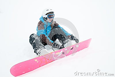 Young snowboarder Stock Photo