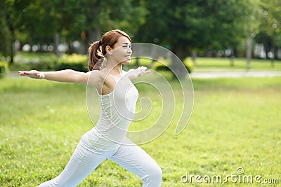 Young sport girl do yoga Stock Photo