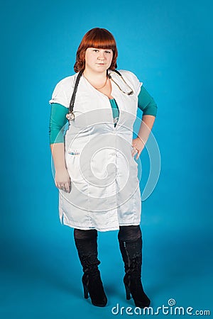 Young student of medicine with stethoscope Stock Photo
